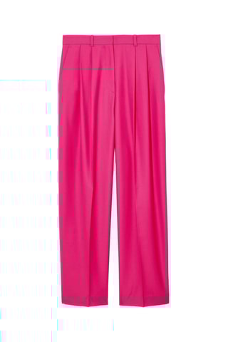 Calças em lã - Rosa