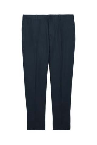 Calças em linho - Azul-marinho