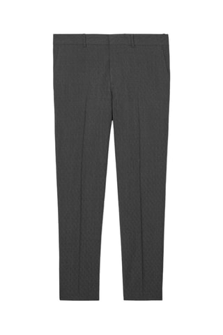 Calças em lã - Cinzento-escuro