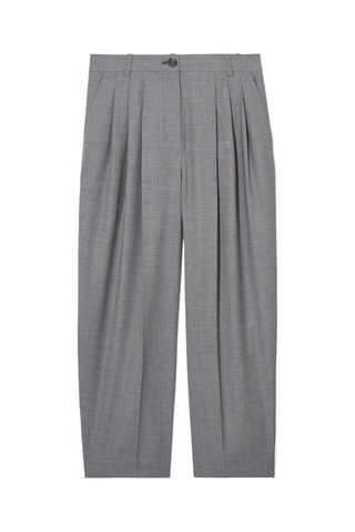 Calças em lã - Cinzento