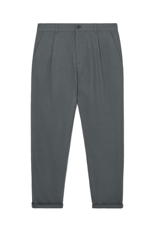 Calças em lã - Cinzento