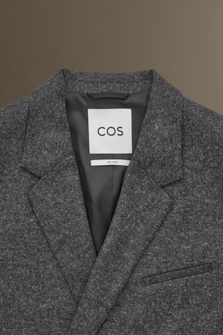 Casaco em lã e seda- Cinzento