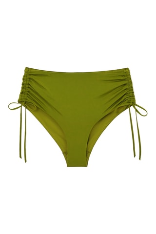 Parte de baixo de biquíni de cintura subida- Verde-azeitona