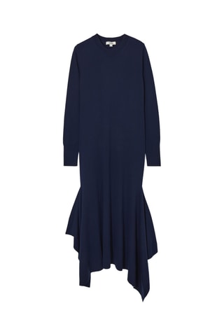 Abito lungo in lana - Navy