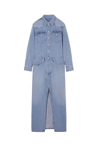 Abito a camicia in jeans - Azzurro