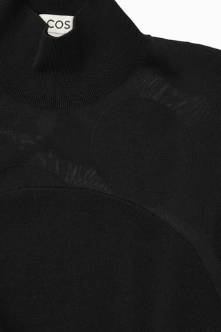 Vestido-camisola em lã - Preto