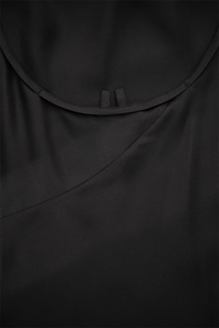 Vestido direito de seda - Preto  - COS