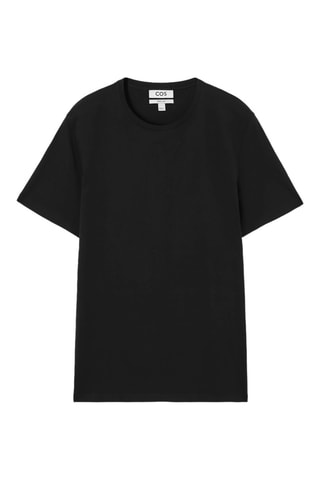 T-shirt regular - Preto  - COS