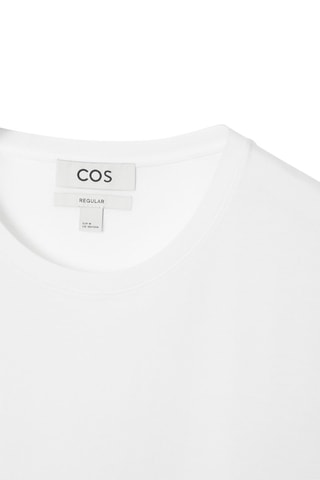 3 t-shirts regular de algodão biológico - Branco - COS