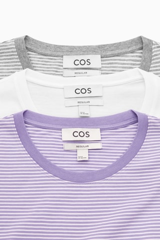 3 t-shirts - Violeta e branco