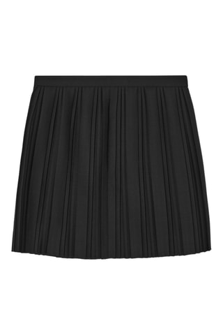 Saia plissada de lã - Preto - COS