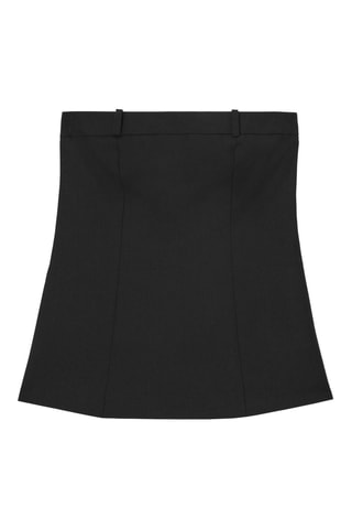 Saia direita em lã - Preto