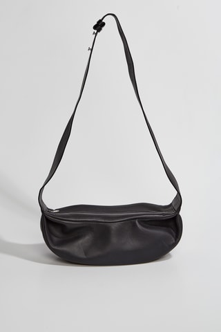 Mala a tiracolo de couro - Preto