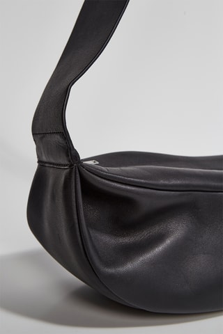 Mala a tiracolo de couro - Preto