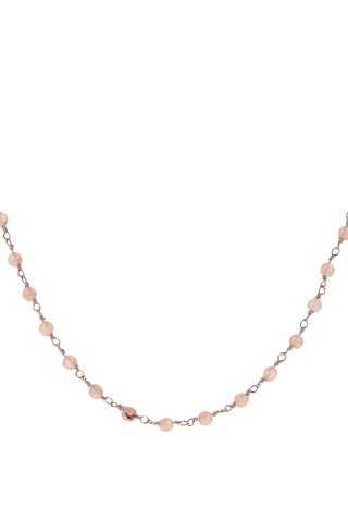 Collier - Plaqué or rose et quartzites