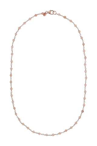 Collier - Plaqué or rose et quartzites