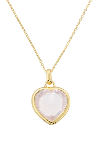 Collier - Plaqué or jaune et calcédoine