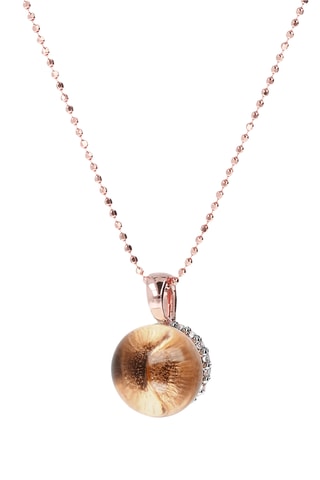 Collier - Plaqué or rose et morganite