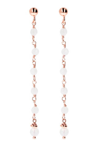 Boucles d’oreilles - Plaqué or rose et quartz