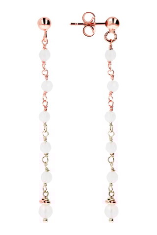 Boucles d’oreilles - Plaqué or rose et quartz