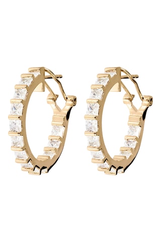 Créoles - Plaqué or jaune et zircon cubique