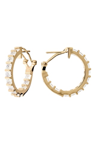 Créoles - Plaqué or jaune et zircon cubique