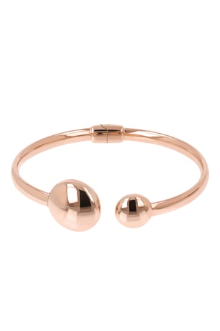 Pulseira rígida aberta - Banhado a ouro rosa