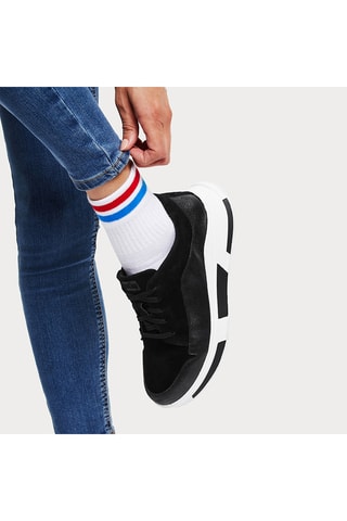 Baskets en cuir Freya  - Noir