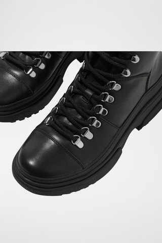 Boots montantes en cuir Wyder - Noir