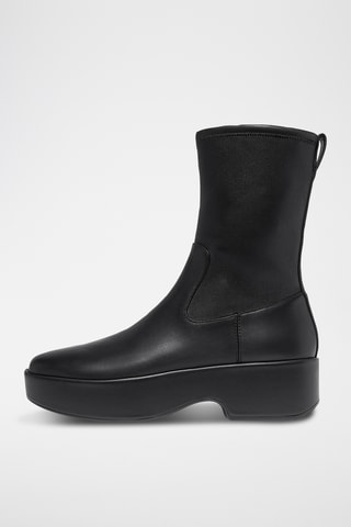Bottines en cuir F-Luma - Noir