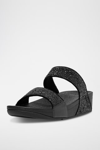 Mules à talons compensées Lulu - Noir