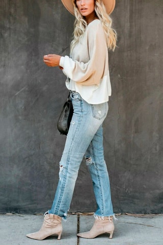 Trui Beige en Gemêleerd Grijs