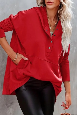 Trui met Capuchon - Rood