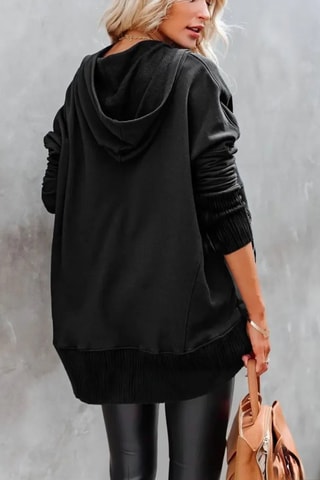 Trui met Capuchon - Zwart