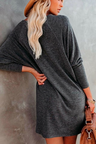 Robe pull Gris foncé chiné