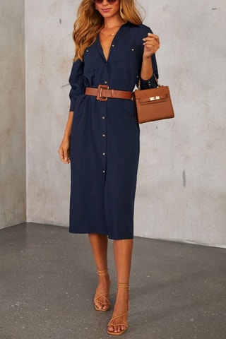 Robe chemise - Bleu marine