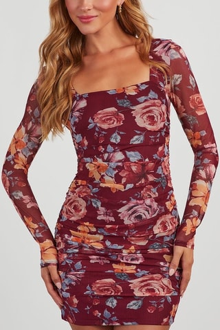 Robe fourreau - Bordeaux