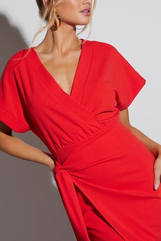 Robe portefeuille - Rouge