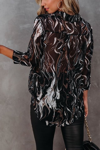 Blouse Zwart en Bruin