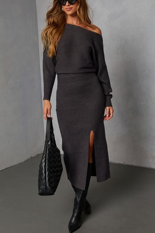 Robe pull - Gris foncé