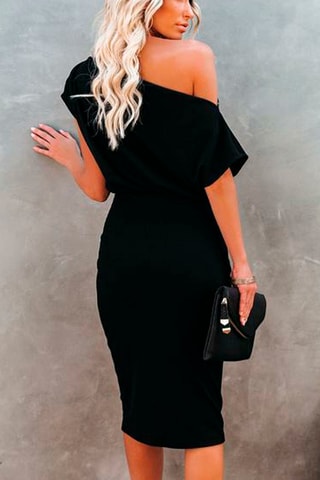 Robe trompe-l’œil - Noir