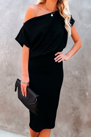 Robe trompe-l’œil - Noir