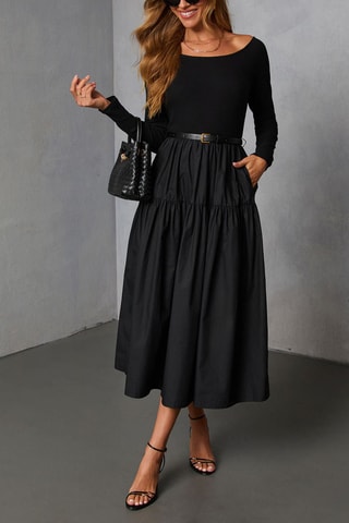 Robe trompe l’œil - Noir