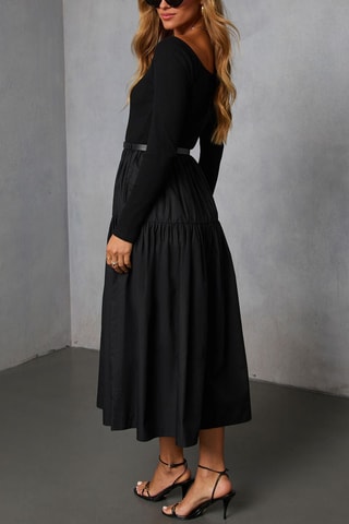 Robe trompe l’œil - Noir