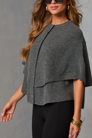 Vest met trompe-l'oeil - Donkergrijs