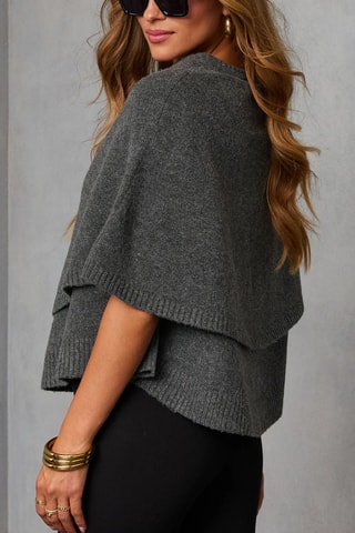 Vest met trompe-l'oeil - Donkergrijs