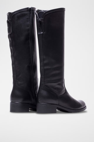 Bottes en croûte de cuir - Noir