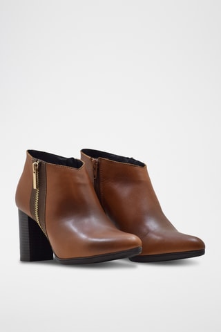 Low boots en cuir nappa - Marron clair