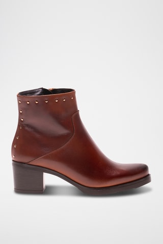 Bottines en cuir - Camel