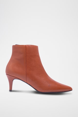 Bottines en cuir nappa - Camel